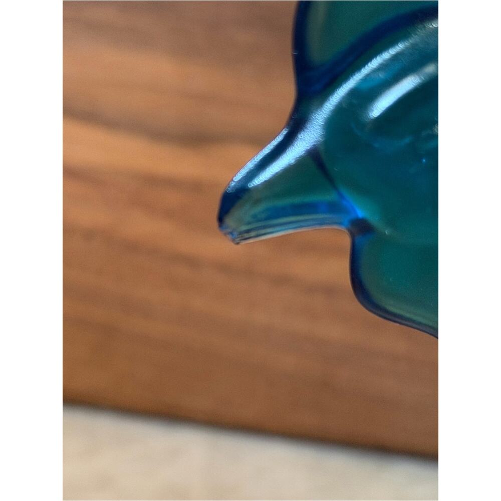 Vintage L.E. Smith Glass Blue Rooster - Picture 9 of 13